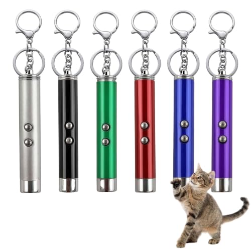 APLOS 6 Stück LED Pointer Katzen Hund Spielzeug,Katzenspielzeug Interaktiv für Katzen und Hunde, Taschenlampe Cat Toys, Nachtbeleuchtung Chase Trainings Lichtspielzeug für Haustiere