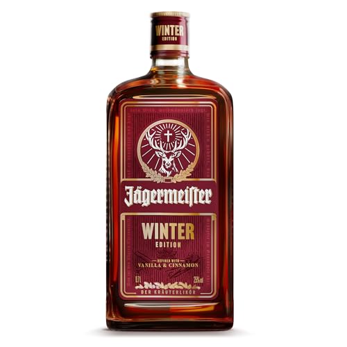 Jägermeister WINTER Limited Edition – 0,7 l Superpremium-Kräuterlikör, 25% Vol. – mit einem Hauch von Vanille & Zimt für gemütliche Winterabende, Weihnachtsfeiern und festliche Momente mit Freunden