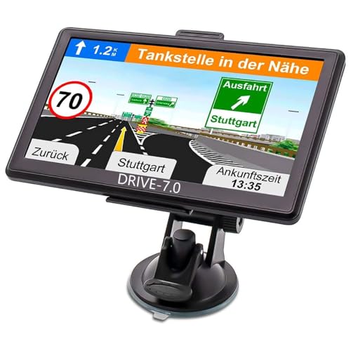 GABITECH 7 Zoll GPS Navigationsgerät Drive 7.0 Navi für LKW, PKW, Wohnmobil, lebenslange Updates