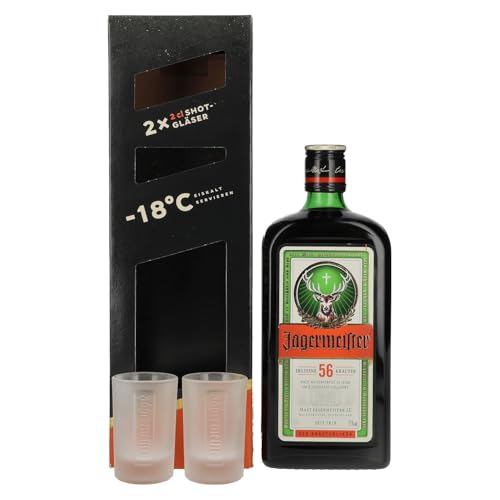 Jägermeister 35% Vol. 0,7l in Geschenkbox mit 2 Shotgläser