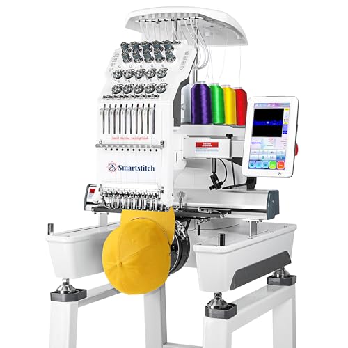 Smartstitch S-1001 Verbesserte Stickmaschine mit 10 Nadeln,1200 SPM Max Geschwindigkeit,7