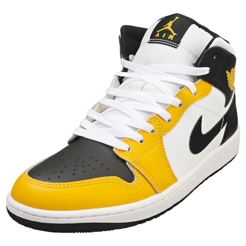 Air Jordan 1 Mid (DQ8426-701, Yellow Ochre/White/Yellow Ochre/Black), Ockergelb, Weiß/Gelb, 45 EU
