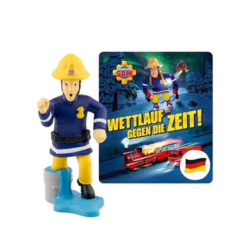 tonies Hörfigur für Toniebox, Feuerwehrmann Sam – Wettlauf gegen die Zeit!, Hörspiel mit 5 Geschichten für Kinder ab 3 Jahren, Spielzeit ca. 60 Minuten