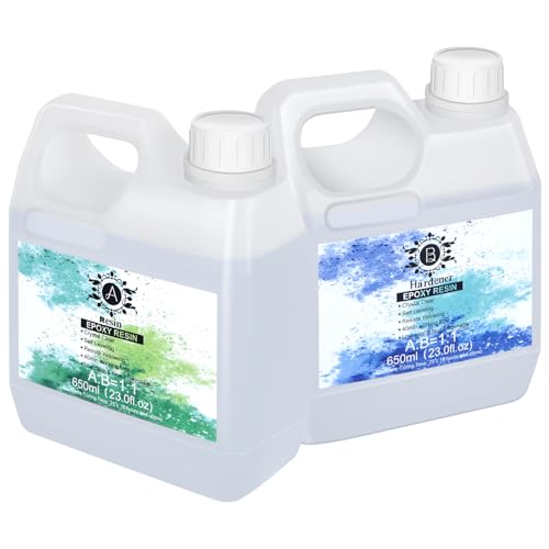 1300ml Epoxidharz, Epoxidharz Set, Epoxidharz mit Härter, Transparent, Resin Gießharz für DIY-Kunst, für Holz, Schmuck, künstlerische Kreationen