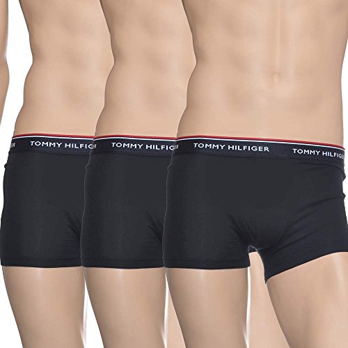 Tommy Hilfiger Herren Boxershorts Trunks Unterwäsche, Mehrfarbig (Black), XL