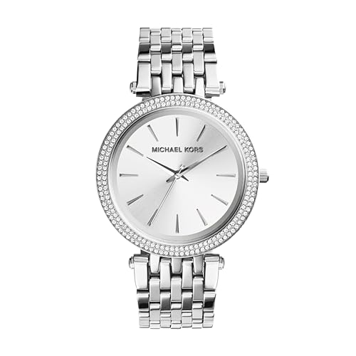Michael Kors Petite Darci analoge Quarzuhr mit Silber- und roségoldfarbenem Edelstahlarmband für Damen MK3298
