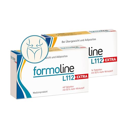 formoline L112 EXTRA: Medizinprodukt zum Gewichtsmanagement mit Wirk-Ballaststoff L112, Klinisch belegt, auf natürlicher Basis, Entwickelt in Deutschland, 48 + 16 Tabletten