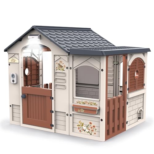Chicos - Play Garden | Großes In- und Outdoor Kinder-Spielhaus mit Licht, Sound, klick-Klack-System, Katzenklappe & Stickern | Ab 2 Jahren (89626)