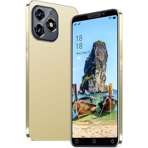 Günstige Smartphones, 5,0 Zoll IPS Display, 16GB ROM, 128GB, erweiterbar, Android 9.0, Dual-SIM-Handy, 3000 mAh Akku für, Einfaches Mobiltelefon Mobiltelefone (MTGud-MT15Pro-Gold)
