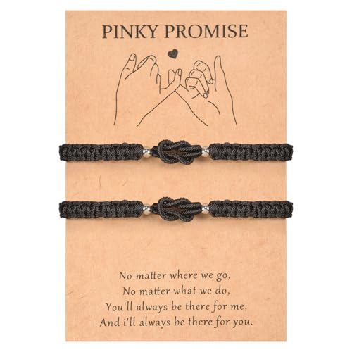 MANVEN Partnerarmbänder Pärchen Armband Paar Geschenke Kabbala Seil Glücksarmband Handgestricktes Amulett für Freund Freunde Ehemänner Ehefrauen Verlobte Valentinstag Weihnachtstag Geburtstag