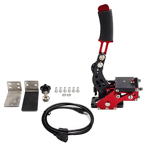 Bruce & Shark USB Handbremse Handbrake with Fixed Base für Racing Games Wheel Stand G29 für PS4/PS5 & G29 & 64-bit PC Logitech Rot [video game]
