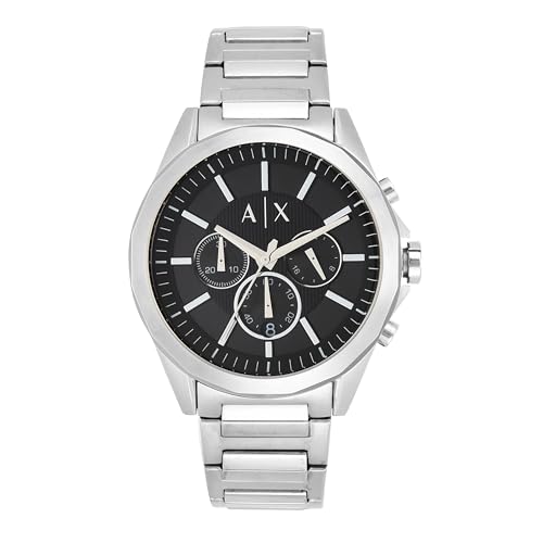 Armani Exchange Herren Uhr, Armband, Silber, Einheitsgröße
