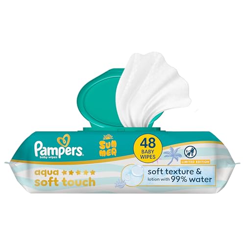 Pampers Aqua Soft Touch Baby-Feuchttücher Summer Edition, 1x48 (48 Stück)