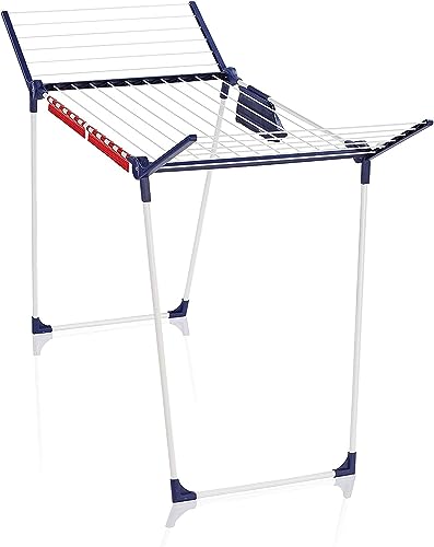 Leifheit Standtrockner Pegasus 180 Solid Plus mit stabilem Stand, Wäscheständer für Lange Wäsche, Flügelwäschetrockner für platzsparende Aufbewahrung, klappbar