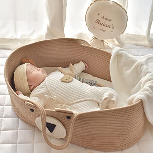 Baby Moses Korb Tragbare Babybett Handheld Infant Carrycot Bettwäsche