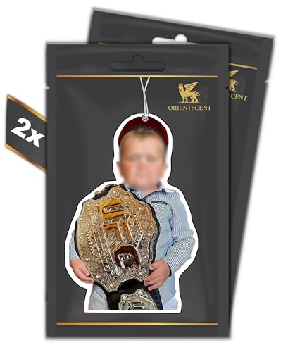 2er Set UFC-VETERAN MOTIV Duftbaum – Luftfrischer – automatischer Duftspender fürs Auto lustig tuning – Car Air freshener Duftanhänger Auto, Duftbaum Set Auto (HERMES, 2 Stück)