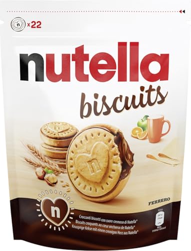 Ferrero nutella biscuits – Knuspriger Keks mit einem cremigen Herz aus nutella – 1 x 304 g Packung