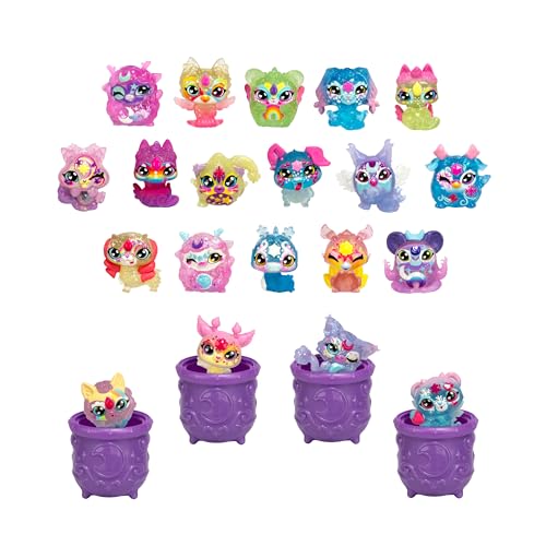 Magic Mixies Minis - Shimmerverse-Serie Megapack mit 4 verborgenen, individuellen Mixies in 4 Mini-Kesseln und 5 neuen Teams mit einzigartigen Zauberkräften