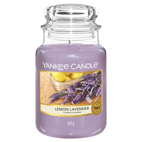 Yankee Candle Duftkerze im Glas (groß) | Lemon Lavender | Kerze mit langer Brenndauer bis zu 150 Stunden | Perfekt zum Muttertag | Geschenke für Frauen