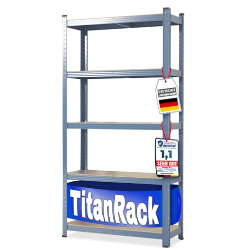 etm Schwerlastregale – Garage, Keller, Werkstatt - Steckregal, Lagerregal, Kellerregal - Hohe Traglast & Verstellbare Böden (Anthrazit-Grau, 180 x 90 x 60 cm)