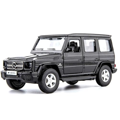 RMZ City 1/36 Skala Mercedes Benz G63 Casting Car Modell, Zink Legierung G Wagon Spielzeugauto für Kinder, Pull Back Fahrzeuge Spielzeugauto für Kleinkinder Kinder Jungen Mädchen Geschenk (Schwarz)