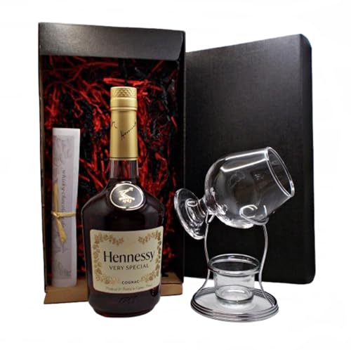 Geschenk Cognac Hennessy VS + Cognac Glas + Erwärmer