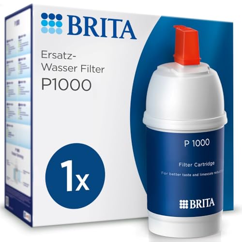 BRITA Wasserfilter Kartusche P1000 – Wasserfilter Wasserhahn für BRITA Armaturen mit Kalkfilter – reduziert Kalk, Chlor, Blei, Kupfer & geschmacksstörende Stoffe im Trinkwasser – filtert bis zu 1200l