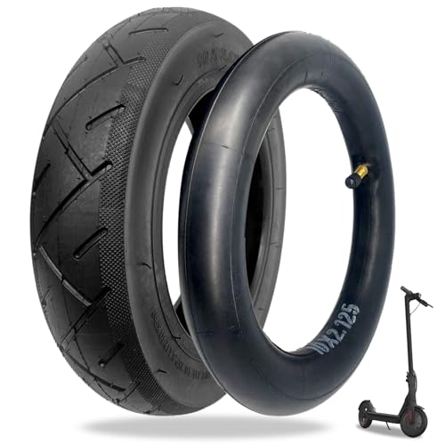 10 x 2,125 Scooter Reifen und Schlauch - 10 Zoll Ersatzreifen für Außen und Innen, Elektroroller Ersatzräder, E-Roller Schlauch Inner Wheel Luftreifen