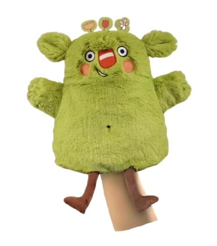 Bauer Spielwaren Das kleine WIR Offizielle Handpuppe Kuscheltier aus der Kinderbuchreihe - super kuschelig grünes Fell, Stofftier Tierhandpuppe, 20cm, grün (12268)