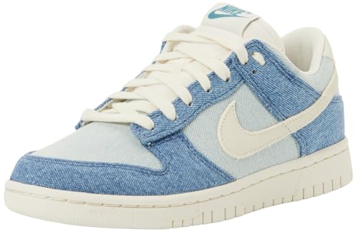 Nike Damen WMNS Dunk Low Sneaker, Smokey Blue Pale Ivory Denim Turq Ochre, 38.5 EU