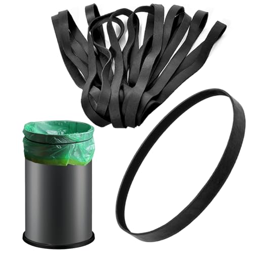 14 Stück Ersatz Gummiringe für Müllbeutel Kompatibel mit Wesco Mülleimer mit Einfacheinsatz, 180 x 10 x 1,5 mmGummiband Schwarz Stark, Gummiband Breit, Ersatz-Gummiring für Mülltonnenbänder