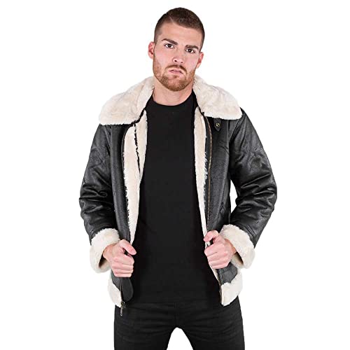 Alpha Industries B3 FL Lederjacke für Herren Black