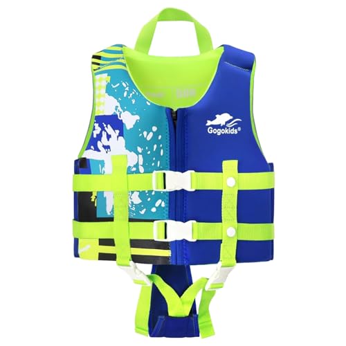 Gogokids Kinder Schwimmweste Float Jacket – Kleinkind Badeanzug Assist Bademode Schwimmtraining Auftrieb Badeweste Neopren Schwimmweste für 4–6 Jahre 11-35kg