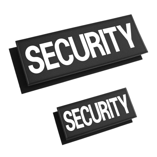 2PCS Reflektierende Security Klett Aufnäher Set Hoch Reflektierendes Klettsticker Duo für security ausrüstung security jacke security weste security vest polizei weste Security Patch Klett DIY-Zubehör