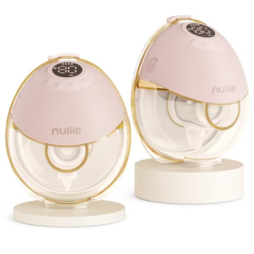 Nuliie JoyFlow Pro Tragbare Elektrische Milchpumpe, Rosa, 2 Packungen