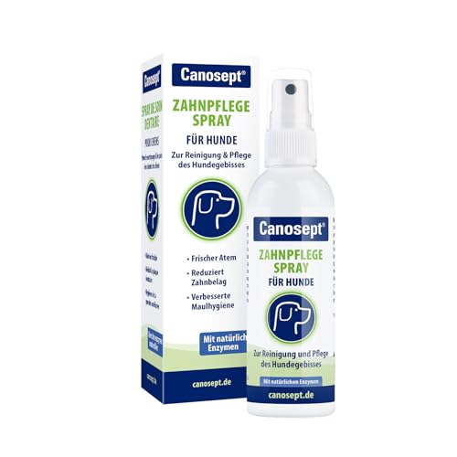 Canosept Zahnpflegespray für Hunde 100ml - Zahnsteinentferner Hund - Dentalspray für Hunde Zahnstein - gegen Mundgeruch