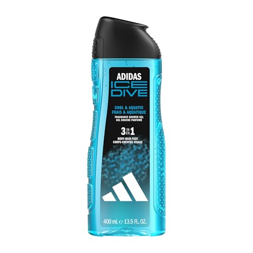 adidas 3in1 Ice Dive Duschgel für ihn, mit aquatisch-frischem Duft, 400 ml