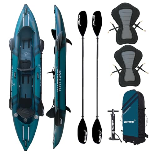 Aufblasbares Kajak Wattsup COD 2-Sitzer – 410 x 85 cm (13'4 x 33) – PVC laminiert + Dropstitch – Komplettpaket – max. 220 kg