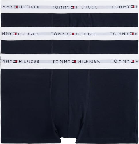 Tommy Hilfiger Herren 3er Pack Boxershorts Trunks Unterwäsche, Blau (Desert Sky/Desert Sky/Desert Sky), XL