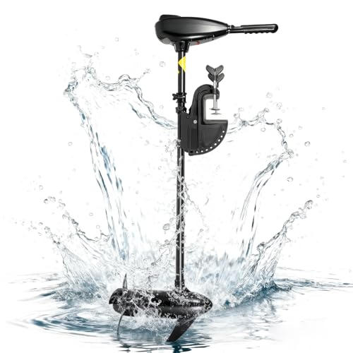 BAOCHADA 12V 80LBS 800W Aussenborder Elektromotor Bootsmotor mit 5 Vorwärtsgänge und 3 Rückwärtsgänge, Einstellbarer Winkel 1,2 Pferdestärken Aussenbordmotor Engine Motor,Mehrere Modelle verfügbar