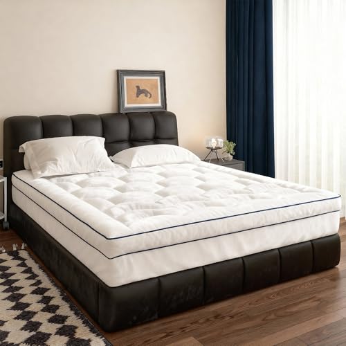 Klyvvo 1200 g/m³ Microfaser Matratzen Topper 140x200x8cm, 20-55cm 360° rutschfest Weicher Matratzentopper, Matratzenschoner mit Taschen, Matratzenauflage für Harte Matratze,Boxspringbetten,Schlafcouch