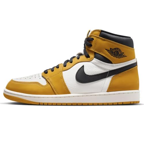NIKE Air Jordan 1 Retro High OG Yellow Ocker (DZ5485-701, Yellow Ochre/Sail/Black), Ockergelb, Segel/Schwarz, 45 EU