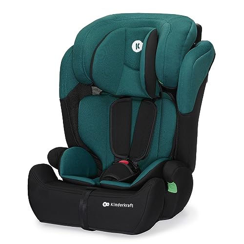 kk Kinderkraft Kinderautositz COMFORT UP I-SIZE, Autokindersitz, Autositz, Kindersitz, ein Autositz für Kinder von 76-150 cm, 5-Punkt-Sicherheitsgurt, Einstellbare Kopfstütze, ECE R129/03, Grün