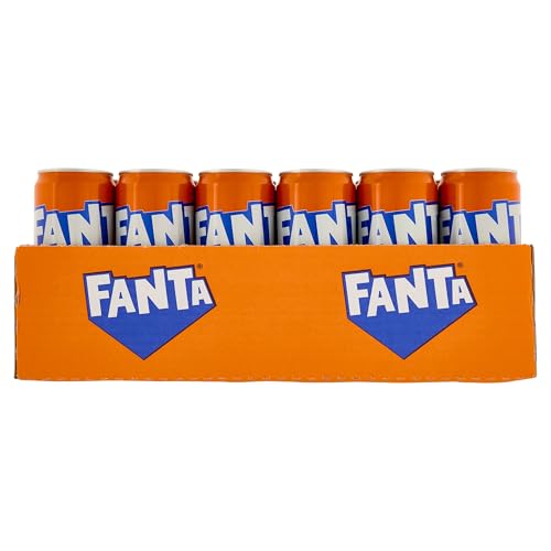 Fanta Original Orangengeschmack – 24 Dosen à 330 ml, mit italienischem Orangensaft, ohne Zusatz von Konservierungsstoffen, 100% recycelbar, erfrischender Geschmack, alkoholfreies Getränk