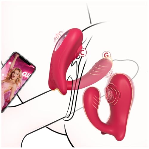 Sex Spielzeug für die Paare Frau Männer, Rose Mini G Punkt Vibration für Frauen, Vibratorensets für Frauen Klitoris mit Fernbedienung Leise, Vibrator App, BDSM Erotisches Sexspielzeug Spiele