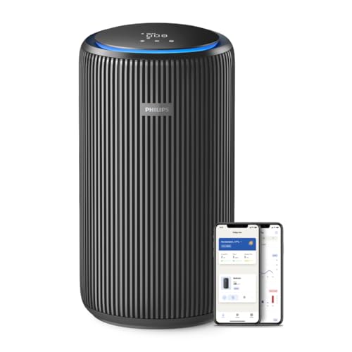 Philips Luftreiniger Serie 4200, HEPA NanoProtect - doppelter Aktivkohlefilter, CADR 600m?/h fŸr 156m?, besonders leise, intelligent und energieeffizient (AC4221/11)