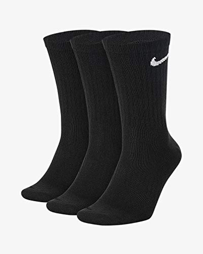 Nike Damen Value Cotton Unisex Crew-trainingssocken (3 Paar), Schwarz, M EU