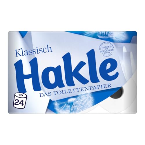 Hakle Klassisch, 24 Rollen Toilettenpapier, 3-lagig