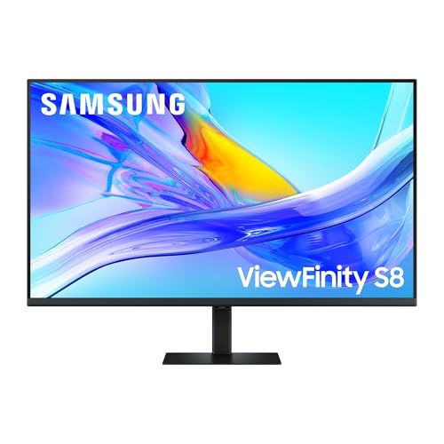 Samsung 37 Zoll ViewFinity S8 S80UD, 4K UHD / 2160p (3.840 x 2.160), PC-Monitor, Bildschirm, HDR10, USB-C, LAN, Easy Setup-Ständer, Eye Saver Mode, Flicker Free, LS37D804UAUXEN