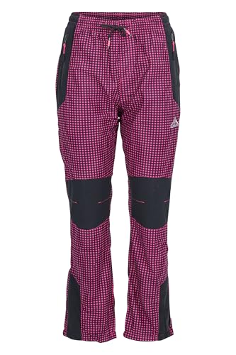 Easy Young Fashion EYF - Kinder Outdoorhose - gefütterte Funktionshose - atmungsaktive Winterhose - windabweisend SF2023 - Rosa-Schwarz 134